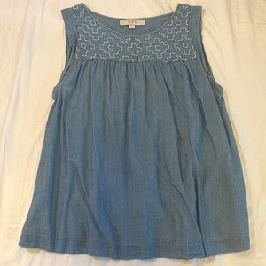 LOFT Chambray Top